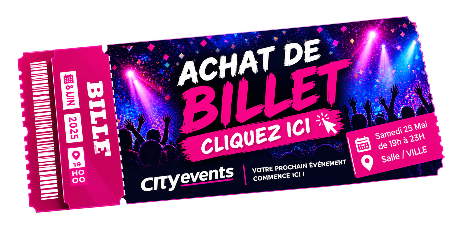 Illustration de billet pour la billetterie City Events Madagascar